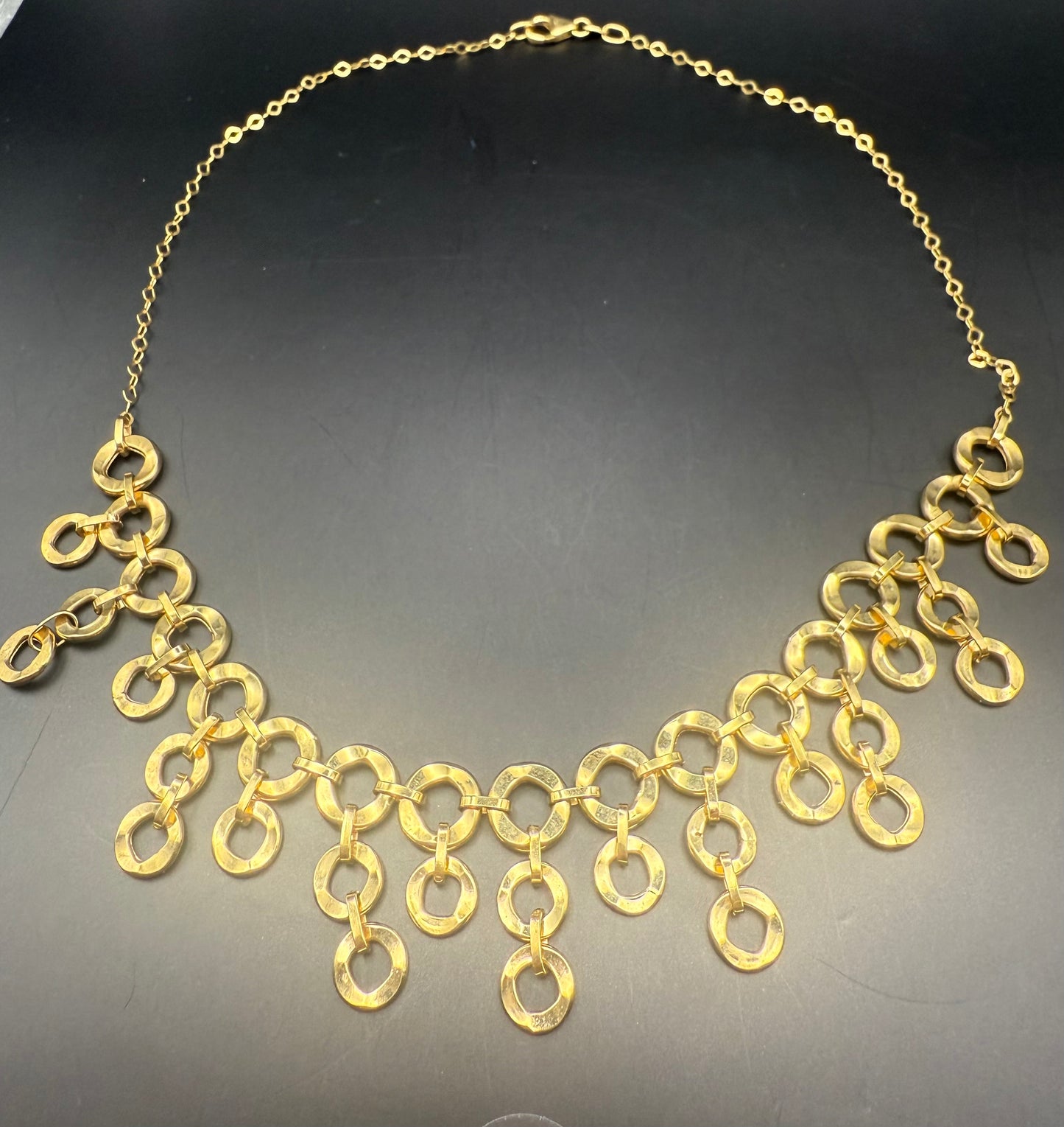 Full necklace laid flat, showing collar-style arrangement